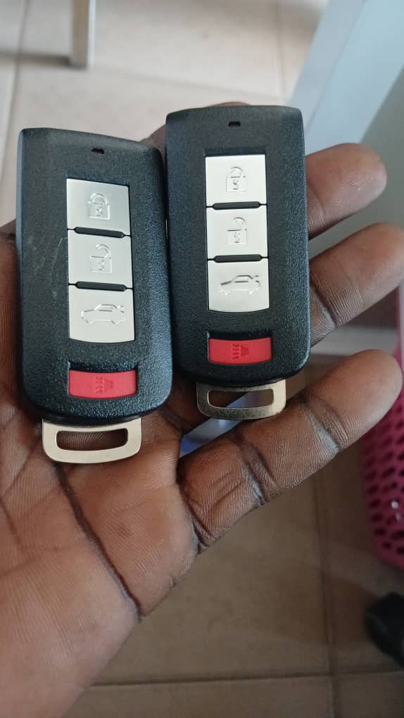 Pair of car remote fobs with panic buttons