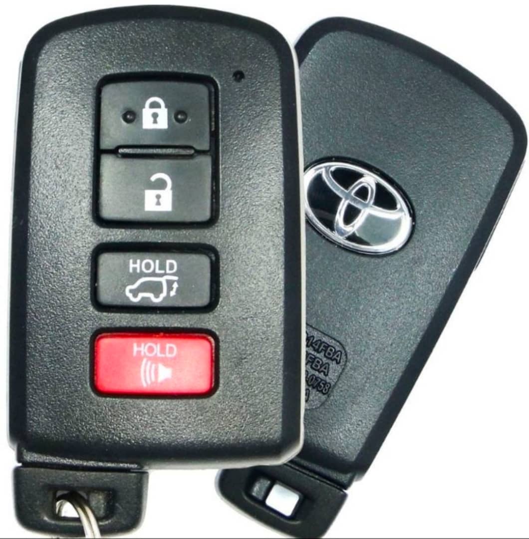 Toyota smart key front and back after programming